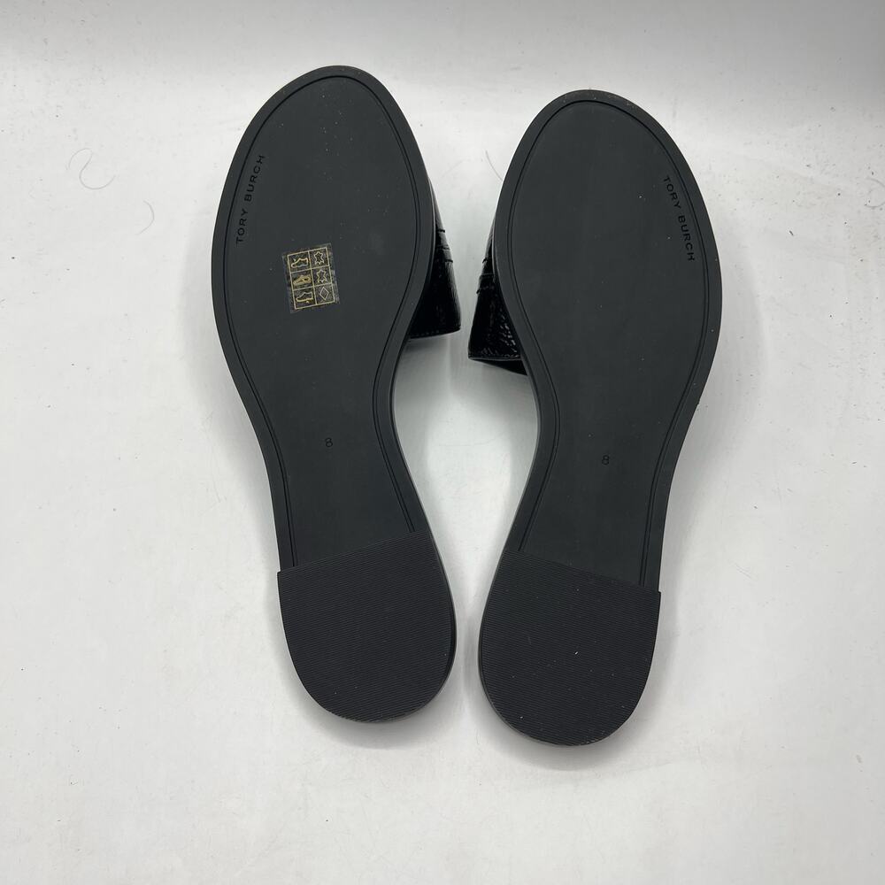 Tory Burch Everly Slide Sandals Perfect Black/Crystal Size 8 NEW - Picture 6 of 8